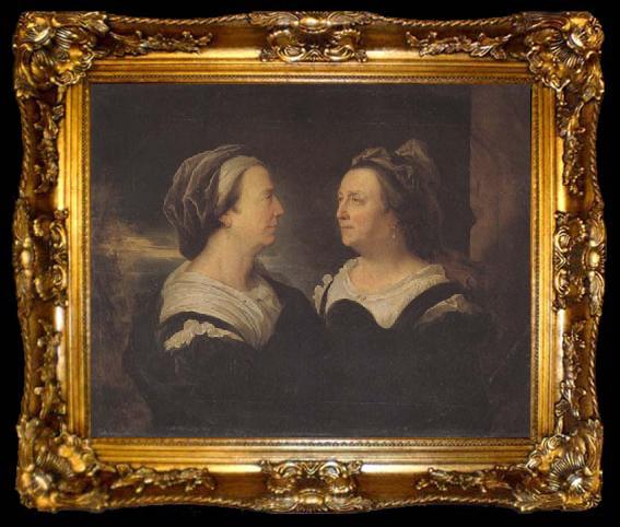 framed  Hyacinthe Rigaud Two Views of the Artist